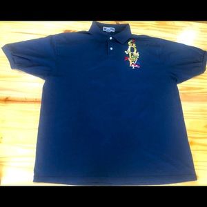Vintage Jerzees 100% cotton Made In USA Mens Polo Golf Embroidered Shirt Size XL